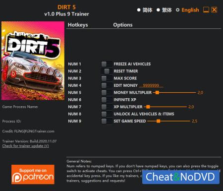 DIRT 5  Trainer +9 v1.0 {FLiNG}