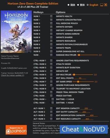 Horizon Zero Dawn: Complete Edition  Trainer +28 v1.08 {FLiNG}