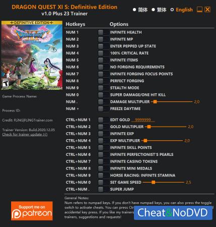 DRAGON QUEST XI S: Echoes of an Elusive Age - Definitive Edition  Trainer +23 v1.0 {FLiNG}
