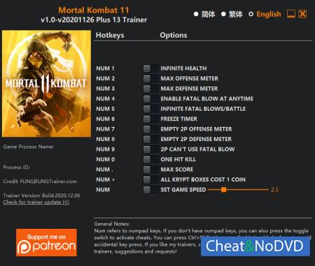 Mortal Kombat 11  Trainer +12 v2020.11.26 {FLiNG}