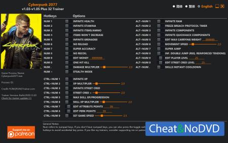 Cyberpunk 2077  Trainer +32 v1.05 {FLiNG}