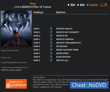 Prey 2017  Trainer +10 v2020.07.23 {FLiNG}