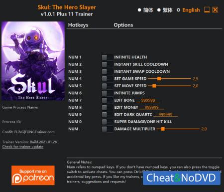 Skul: The Hero Slayer  Trainer +11 v1.0.1 {FLiNG}