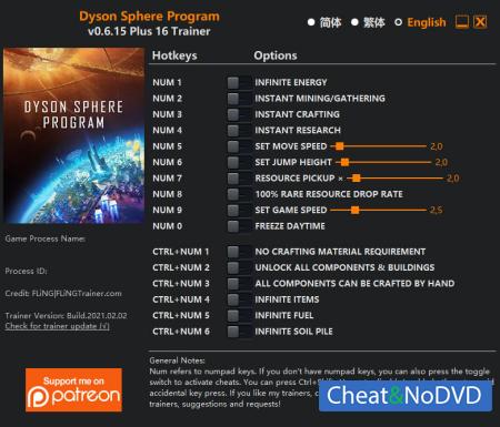 Dyson Sphere Program  Trainer +16 v0.6.15 {FLiNG}