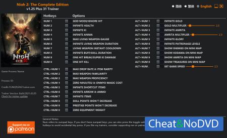 Nioh 2 - The Complete Edition  Trainer +31 v1.25 {FLiNG} 