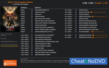 Nioh 2 - The Complete Edition  Trainer +34 v1.25 {FLiNG}