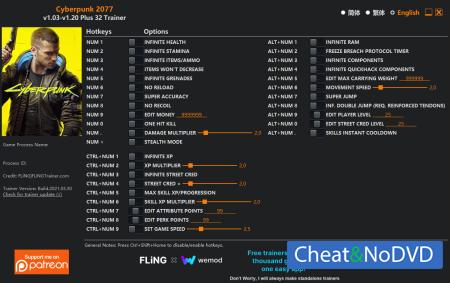 Cyberpunk 2077  Trainer +32 v1.20 {FLiNG}