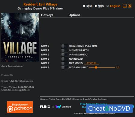 Resident Evil Village  Trainer +6 Gameplay Demo {FLiNG}