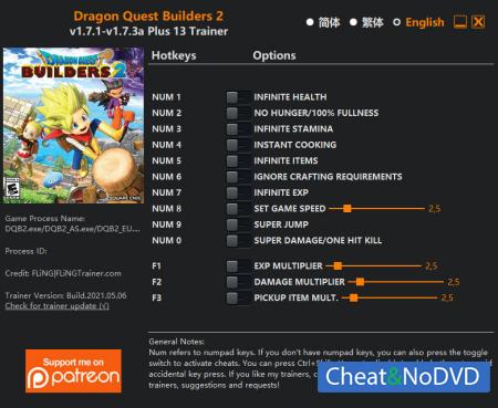 Dragon Quest Builders 2  Trainer +13 v1.7.3a {FLiNG}