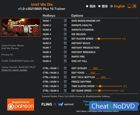 Until We Die  Trainer +16 v2021.06.05 {FLiNG}