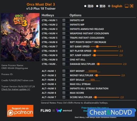 Orcs Must Die! 3  Trainer +18 v1.0 {FLiNG}