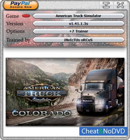 American Truck Simulator  Trainer +7 v1.41.1.3s {HoG}