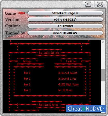 Streets of Rage 4  Trainer +4 r13031 {HoG}