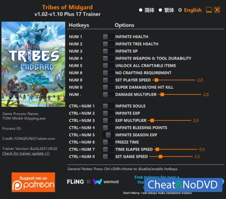 Tribes of Midgard  Trainer +19 v1.10 {FLiNG}