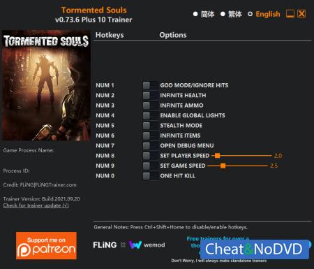 Tormented Souls  Trainer +10 v1.0 {FLiNG}