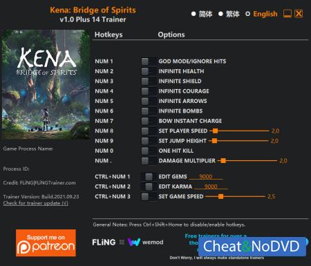 Kena: Bridge of Spirits  Trainer +14 v1.0 {FLiNG}