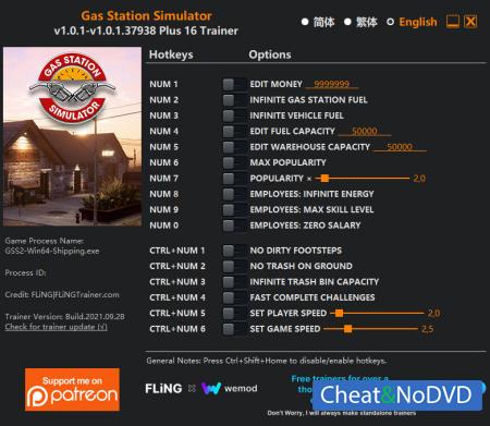 Gas Station Simulator  Trainer +16 v1.0.1.37938 {FLiNG}
