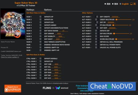 Super Robot Wars 30  Trainer +33 v1.0 {FLiNG}