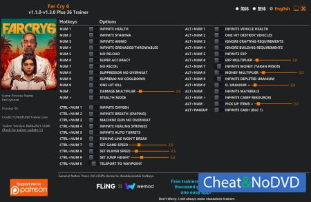 Far Cry 6  Trainer +36 v1.3.0 {FLiNG}