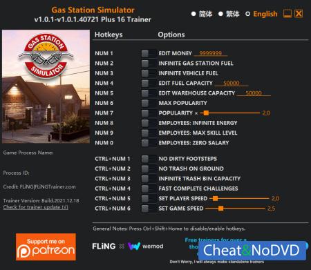 Gas Station Simulator  Trainer +16 v1.0.1.40721 {FLiNG}