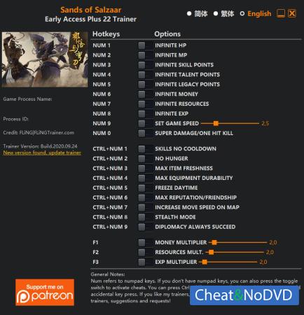 Sands of Salzaar  Trainer +26 v1.0.0.5 {FLiNG}