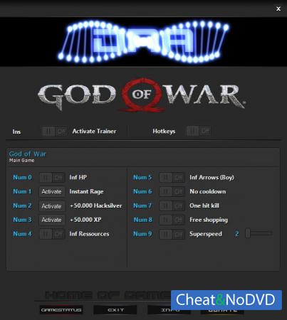 God of War  Trainer +10 v1.04 {HoG}