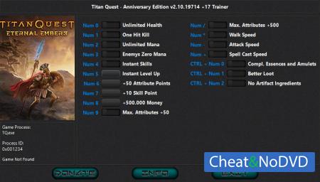 Titan Quest Anniversary Edition  Trainer +17 v2.10.19714 {HoG}
