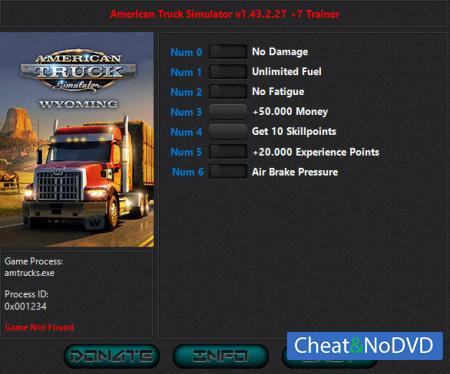 American Truck Simulator  Trainer +7 v1.43.2.27 {HoG}