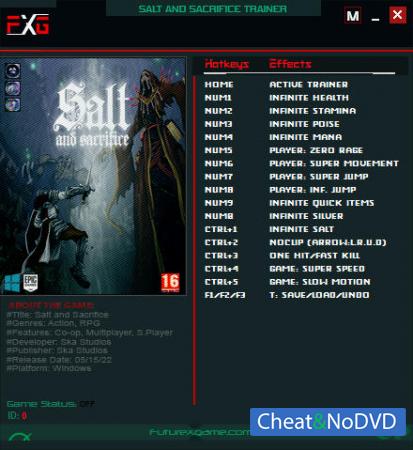 Salt and Sacrifice  Trainer +16 v1.0.0.4 {FutureX}