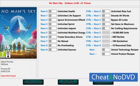 No Man's Sky  Trainer +21 v3.90 {HoG}