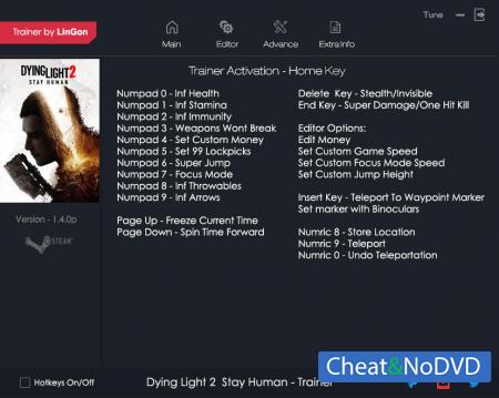 Dying Light 2 Stay Human  Trainer +18 v1.4.0 {LinGon}