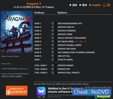 Aragami 2  Trainer +14 v1.0.29913 {FLiNG}