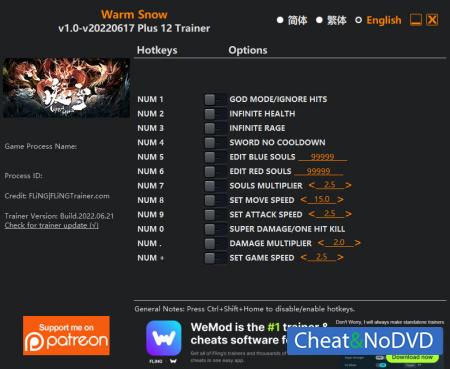 Warm Snow  Trainer +12 v26.01.2022 {FLiNG}