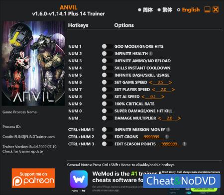ANVIL  Trainer +14 v1.14.1 {FLiNG}