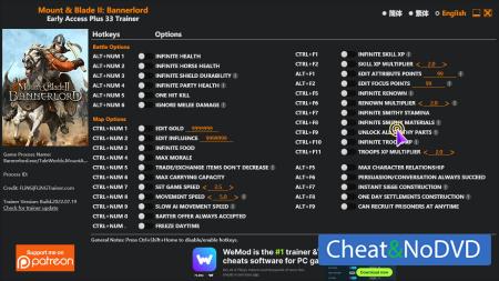 Mount and Blade 2: Bannerlord  Trainer +33 v19.07.2022 {FLiNG}