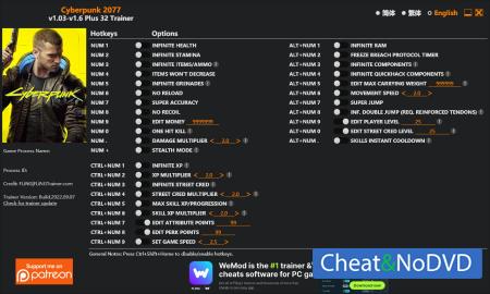 Cyberpunk 2077  Trainer +32 v1.6 {FLiNG}