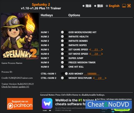 Spelunky 2  Trainer +11 v1.26 {FLiNG}