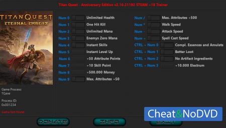 Titan Quest Anniversary Edition  Trainer +17 v2.10.21192 {HoG}