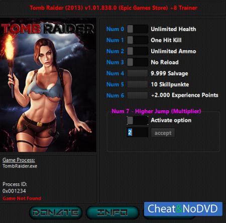 Tomb Raider  +8 v1.01.838.0 {HoG}