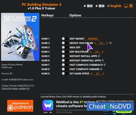 PC Building Simulator 2  Trainer +9 v1.0 {FLiNG}