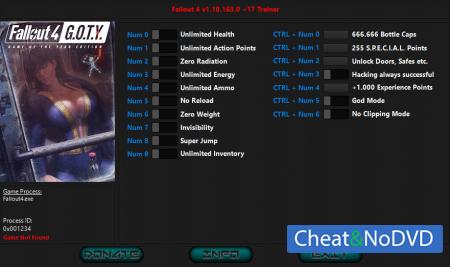 Fallout 4  Trainer +17 v1.10.163.0 {HoG}
