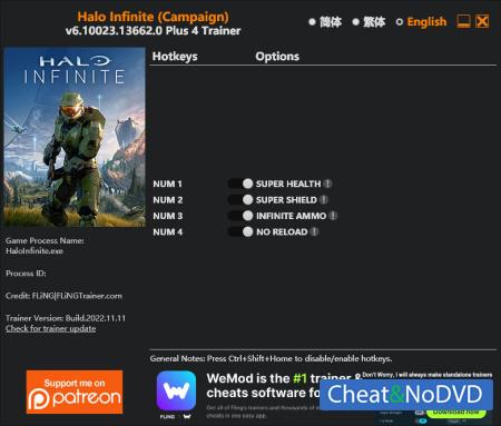 Halo Infinite  Trainer +4 v6.10023.13662.0 {FLiNG}