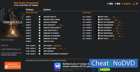 Dark Souls: Remastered  Trainer +15 v1.04 {FLiNG}