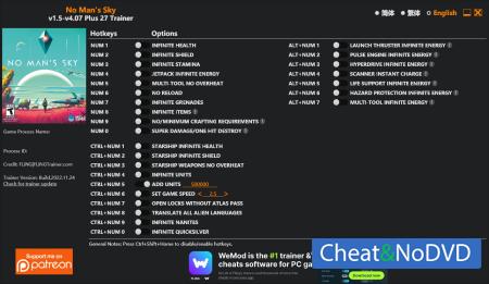 No Man's Sky  Trainer +27 v4.07 {FLiNG}