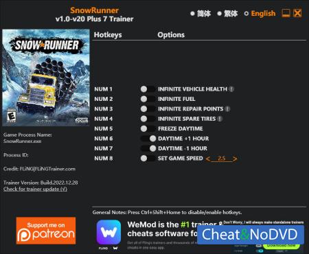 SnowRunner  Trainer +7 v20 {FLiNG}