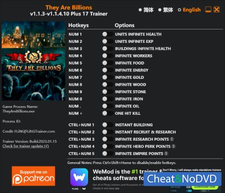 They Are Billions  Trainer +17 v1.1.4.10 {FLiNG}