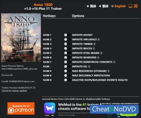 Anno 1800  Trainer +11 v2023.01.15 {FLiNG}