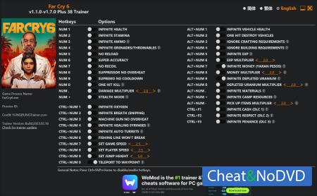 Far Cry 6  Trainer +38 v1.7.0 {FLiNG}