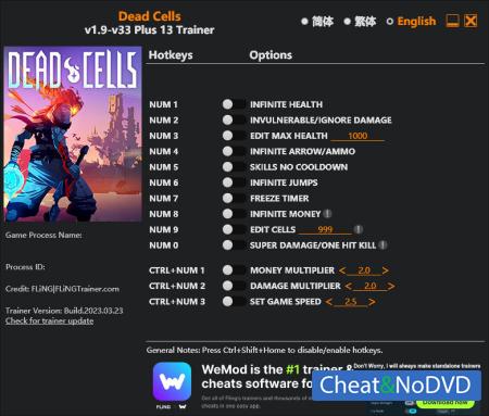 Dead Cells  Trainer +13 v33 {FLiNG}