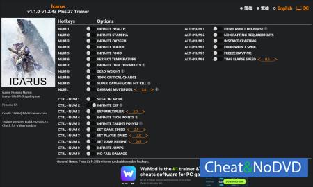 ICARUS  Trainer +27 v1.2.43 {FLiNG}